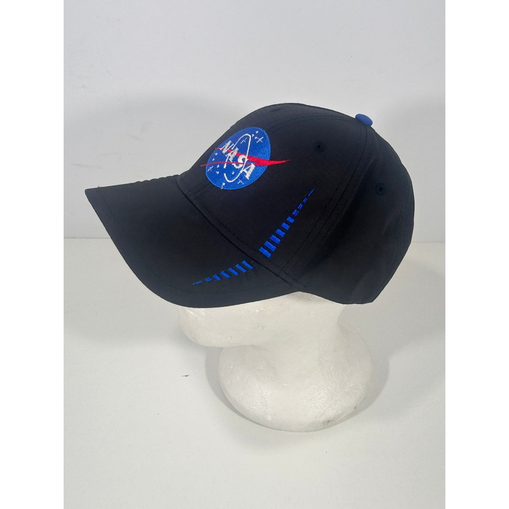 NASA Embroidered Logo Cap Black Blue Ripstop Adjustable Hat Cap America Golf